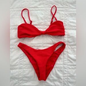 Billabong neon coral bikini set